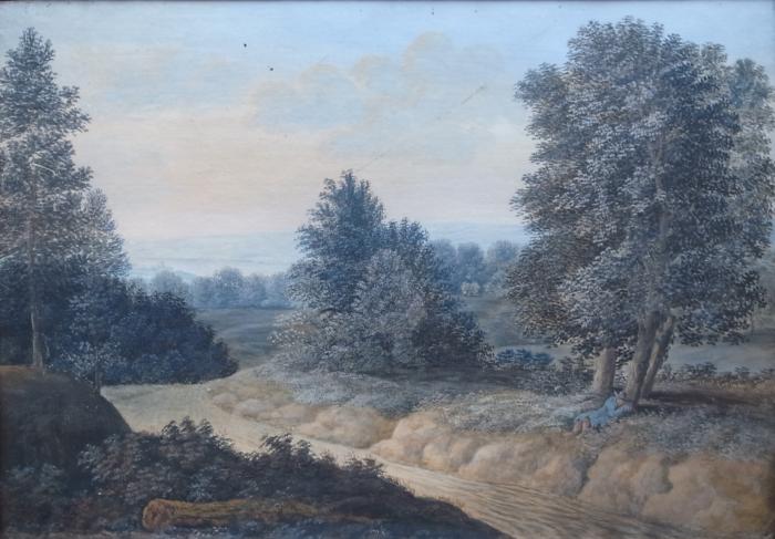 Landschaft mit Wiesen und Wäldern